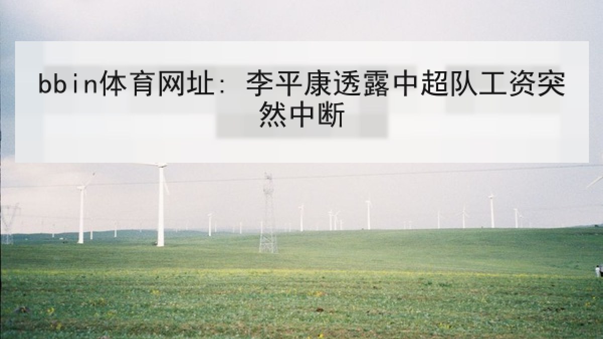 bbin体育网址: 李平康透露中超队工资突然中断