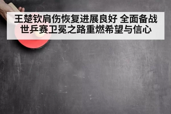 王楚钦肩伤恢复进展良好 全面备战世乒赛卫冕之路重燃希望与信心